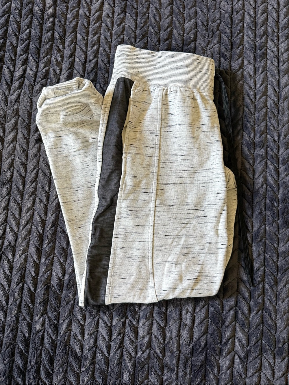 Light Heather Gray Joggers with Black Side Stripe